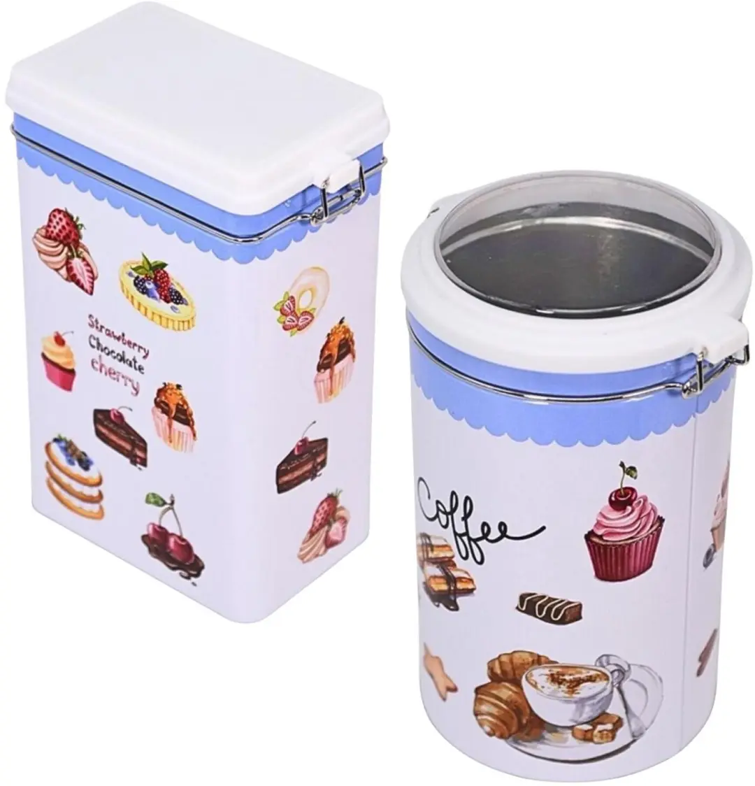 Excellent Houseware Keuken Voorraadblikken Set 2x