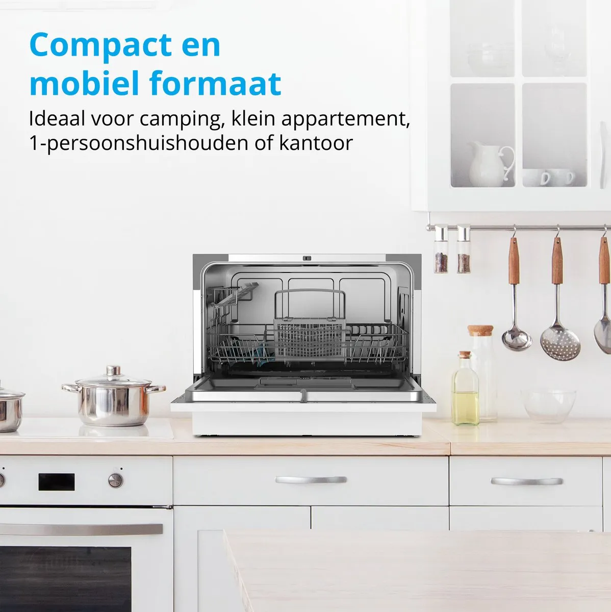 Medion MD37496 Tafelvaatwasser 6 Couverts - 7 Programma's - 47dB - Wit