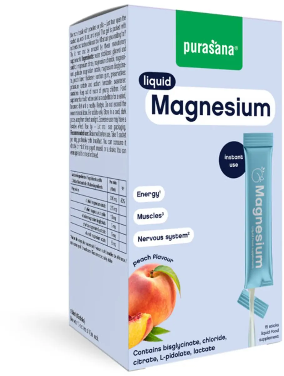 Purasana Liquid Gel Sticks Magnesium 15x10ml
