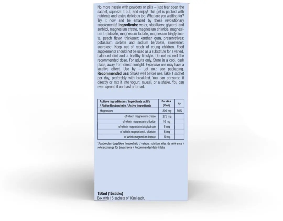 Purasana Liquid Gel Sticks Magnesium 15x10ml