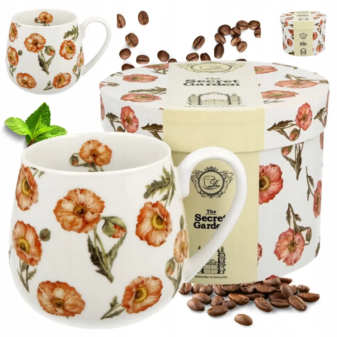 Duo Porseleinen Mok 430ml Bloemendessin