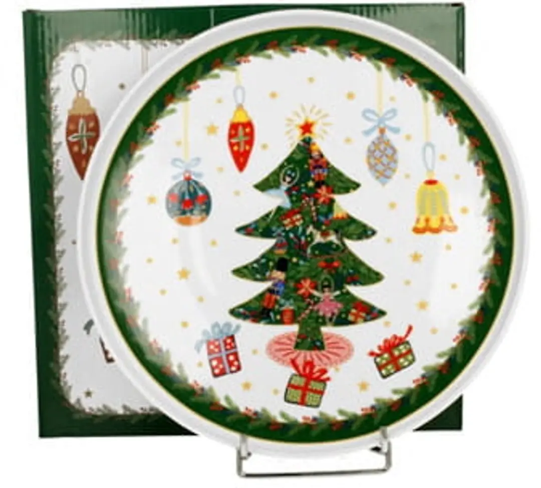 Duo Keramiek Dinerbord Kerstboom Thema