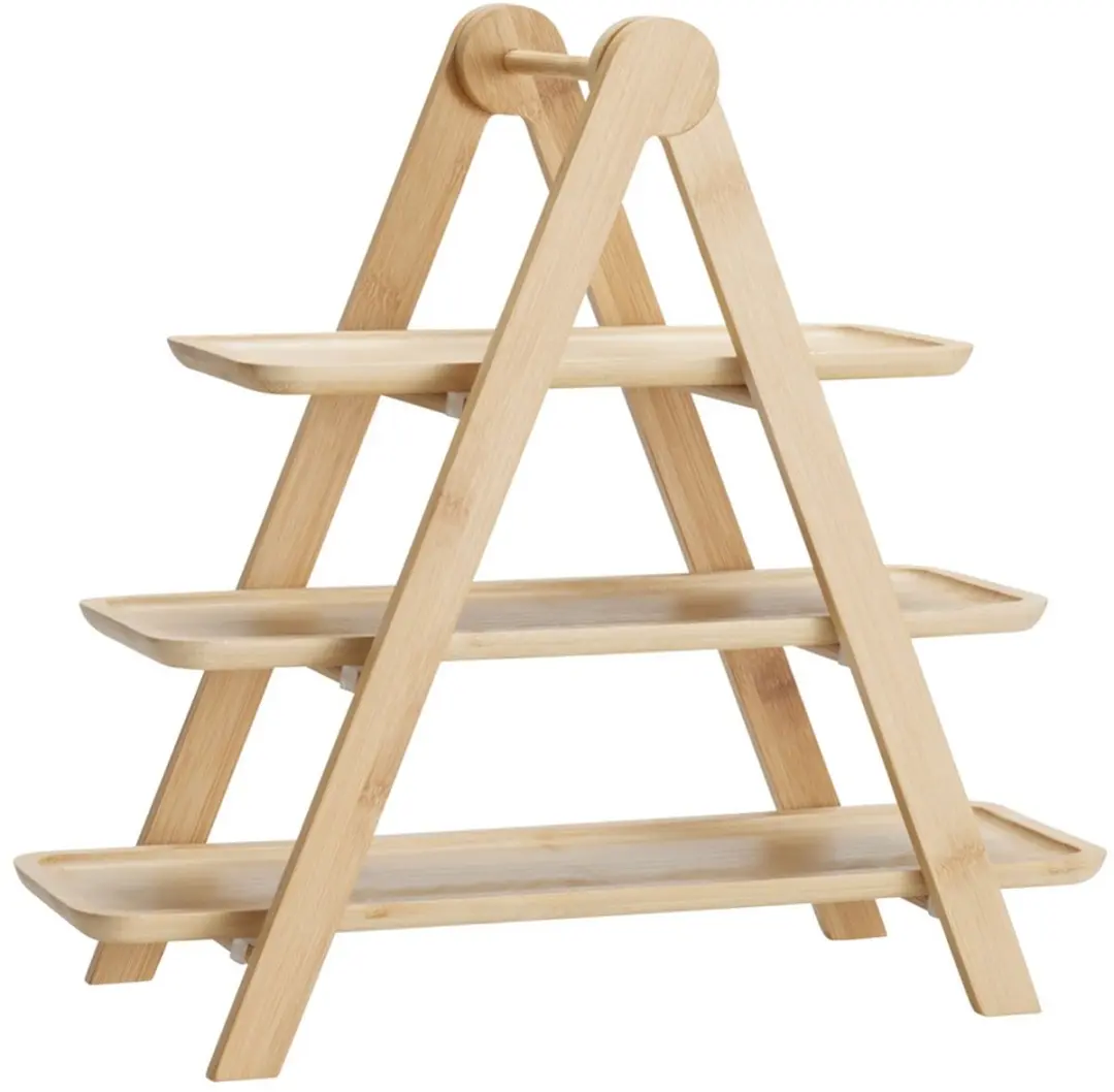 Excellent Houseware Bamboe Etagère 43x13,5x39cm - Beige