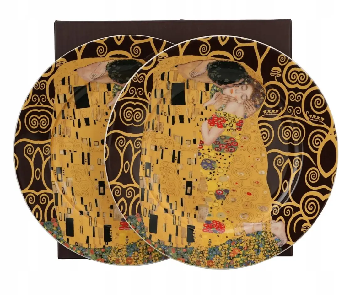 Duo Porseleinen Dessertschalen Klimt De Kus