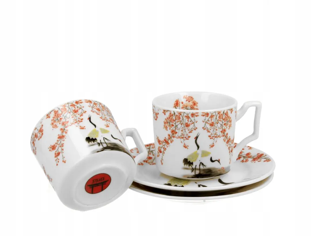 Duo Espresso Kopjes Set 2 Stuks - Sakura & Kraanvogel