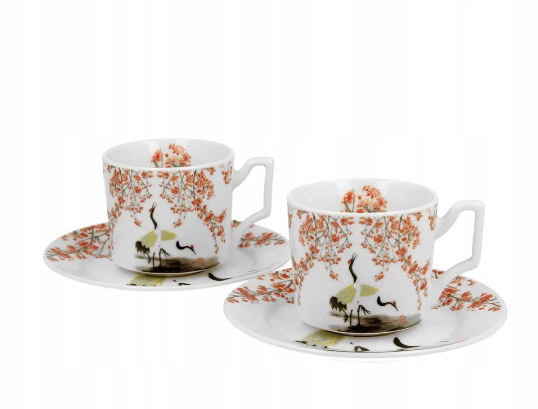 Duo Espresso Kopjes Set 2 Stuks - Sakura & Kraanvogel