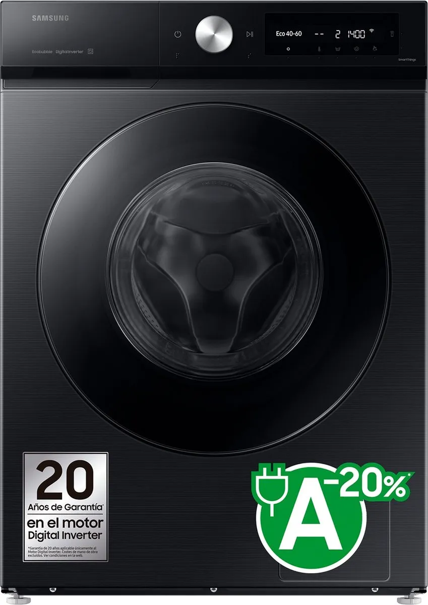Samsung Bespoke 7000 WW90DB7U94GBU Wasmachine 9kg - 1400 RPM - Zwart