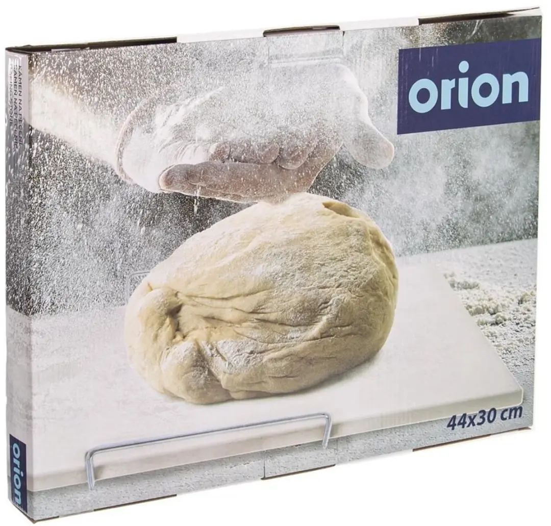 Orion Pizza Set Chamottestenen Pizzasteen 44cm - 2-delig - Zilver
