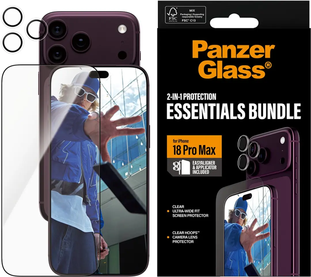 Apple iPhone 16e PanzerGlass 2-in-1 Bundle - Transparant - afbeelding 6 van 6