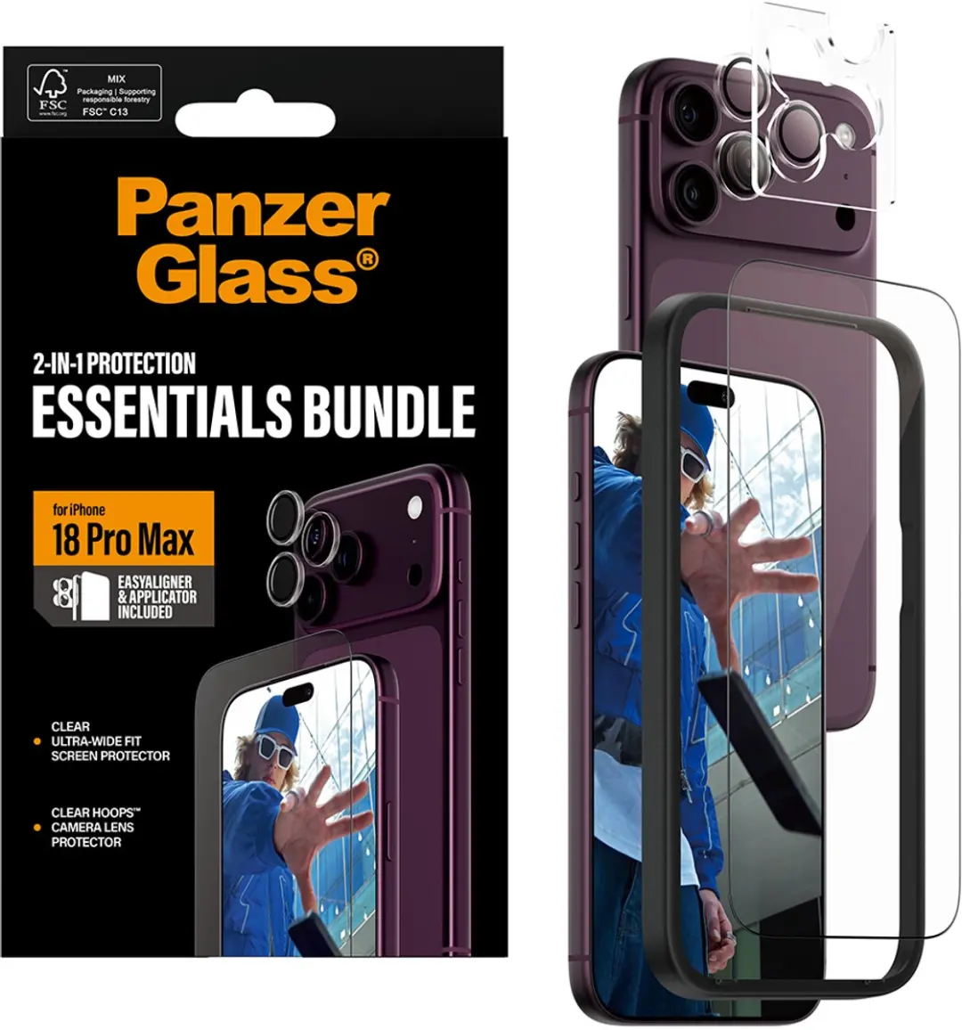 Apple iPhone 16e PanzerGlass 2-in-1 Bundle - Transparant