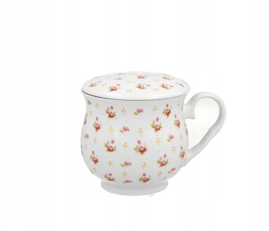 Duo Retro Eleni Mok met Zeef en Deksel 530ml - Porselein Wit