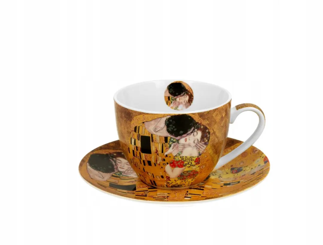 Duo Kiss Classic Koffiekop met Schotel - Gustav Klimt - 2 Stuks