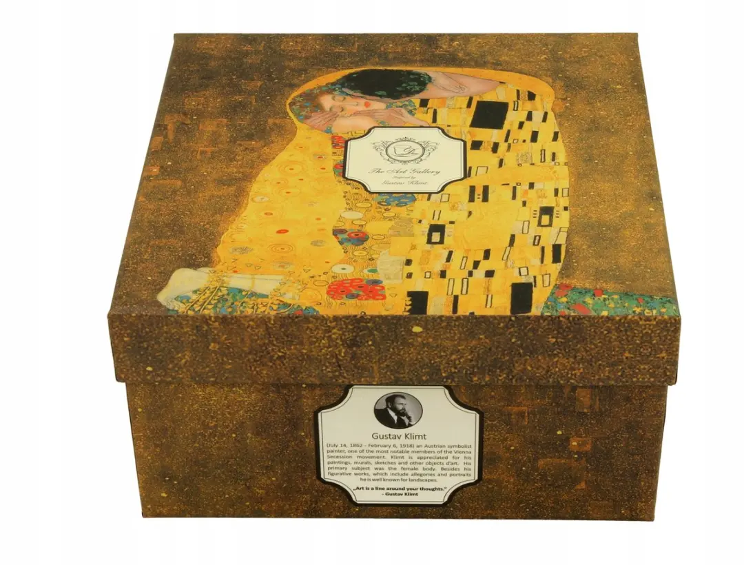 Duo Kiss Classic Koffiekop met Schotel - Gustav Klimt - 2 Stuks