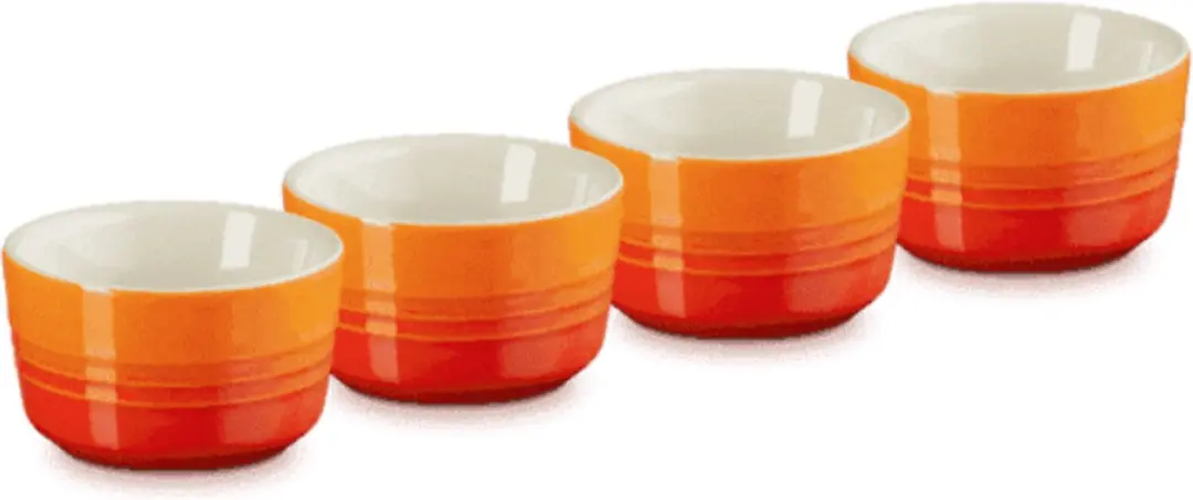 Le Creuset Ramekins Oranje - ø 8cm / 100ml - 4 Stuks