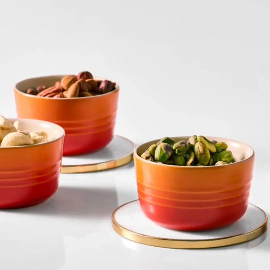 Le Creuset Ramekins Oranje - ø 8cm / 100ml - 4 Stuks