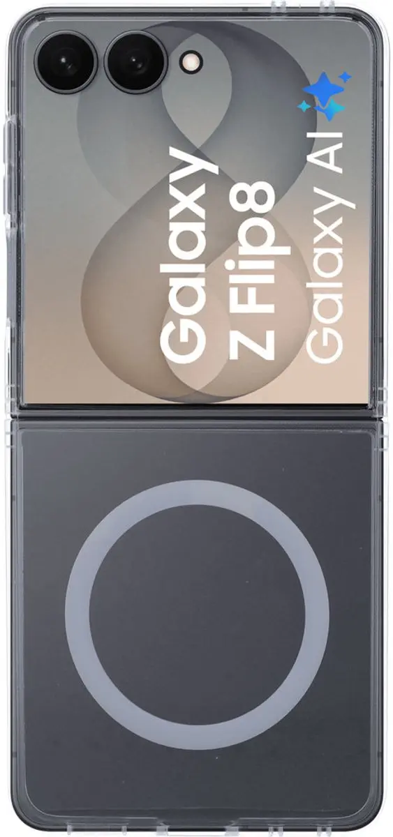 Mobiparts MP-132907 Hoesje Samsung Galaxy Z Flip8 - Hardcover MagSafe - Transparant - afbeelding 6 van 6