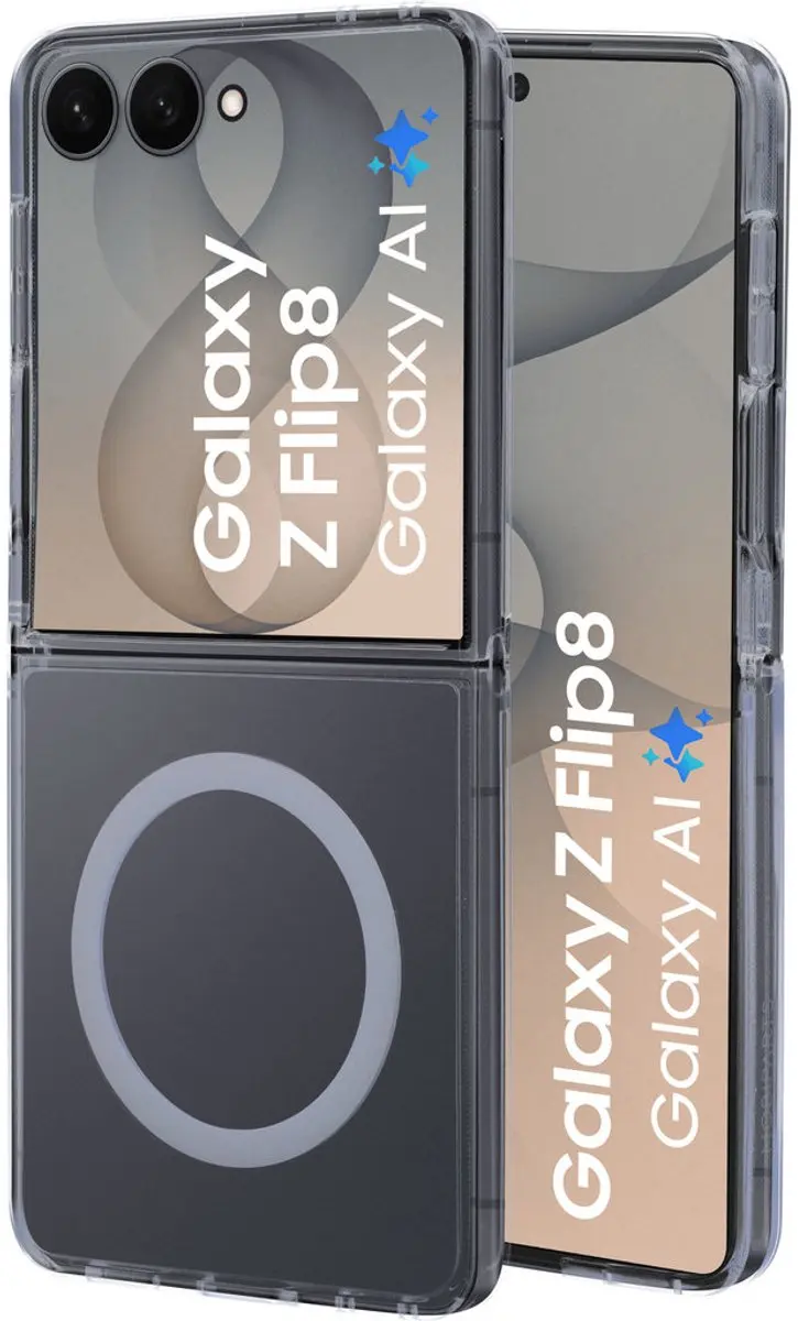 Mobiparts MP-132907 Hoesje Samsung Galaxy Z Flip8 - Hardcover MagSafe - Transparant