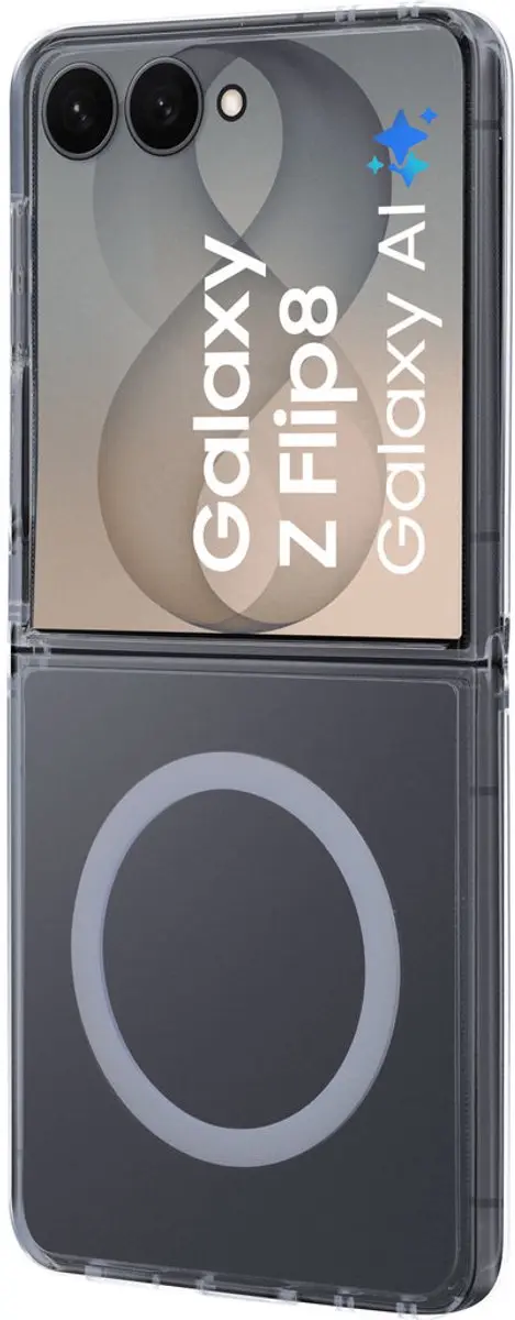 Mobiparts MP-132907 Hoesje Samsung Galaxy Z Flip8 - Hardcover MagSafe - Transparant