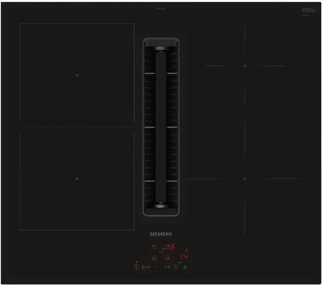 Siemens iQ300 ED611BS16E Inductiekookplaat 60cm - 4 Zones 7,6kW Zwart - afbeelding 2 van 6