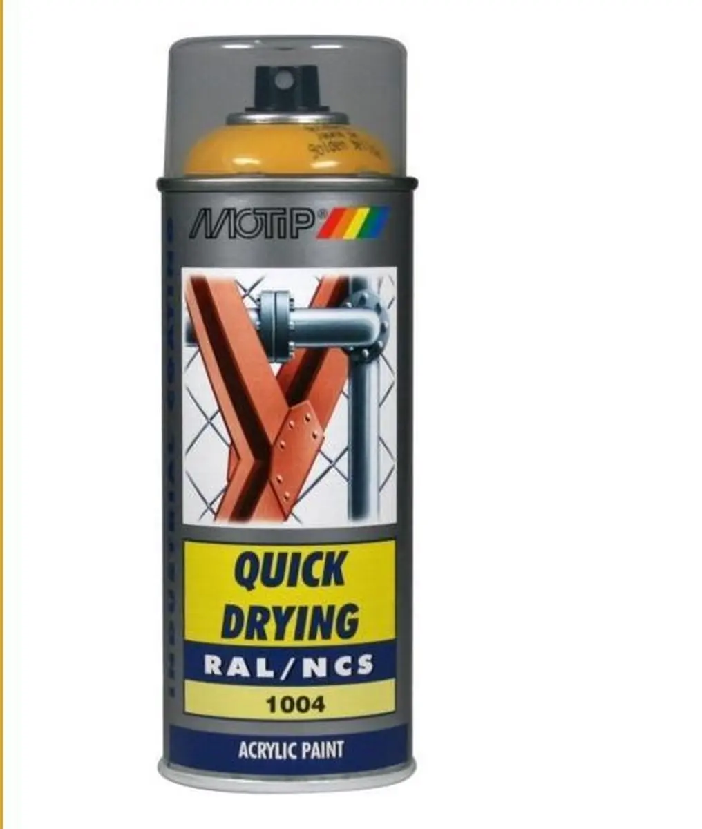 Motip Acryllak Hoogglans RAL 1004 Goudgeel 400ml