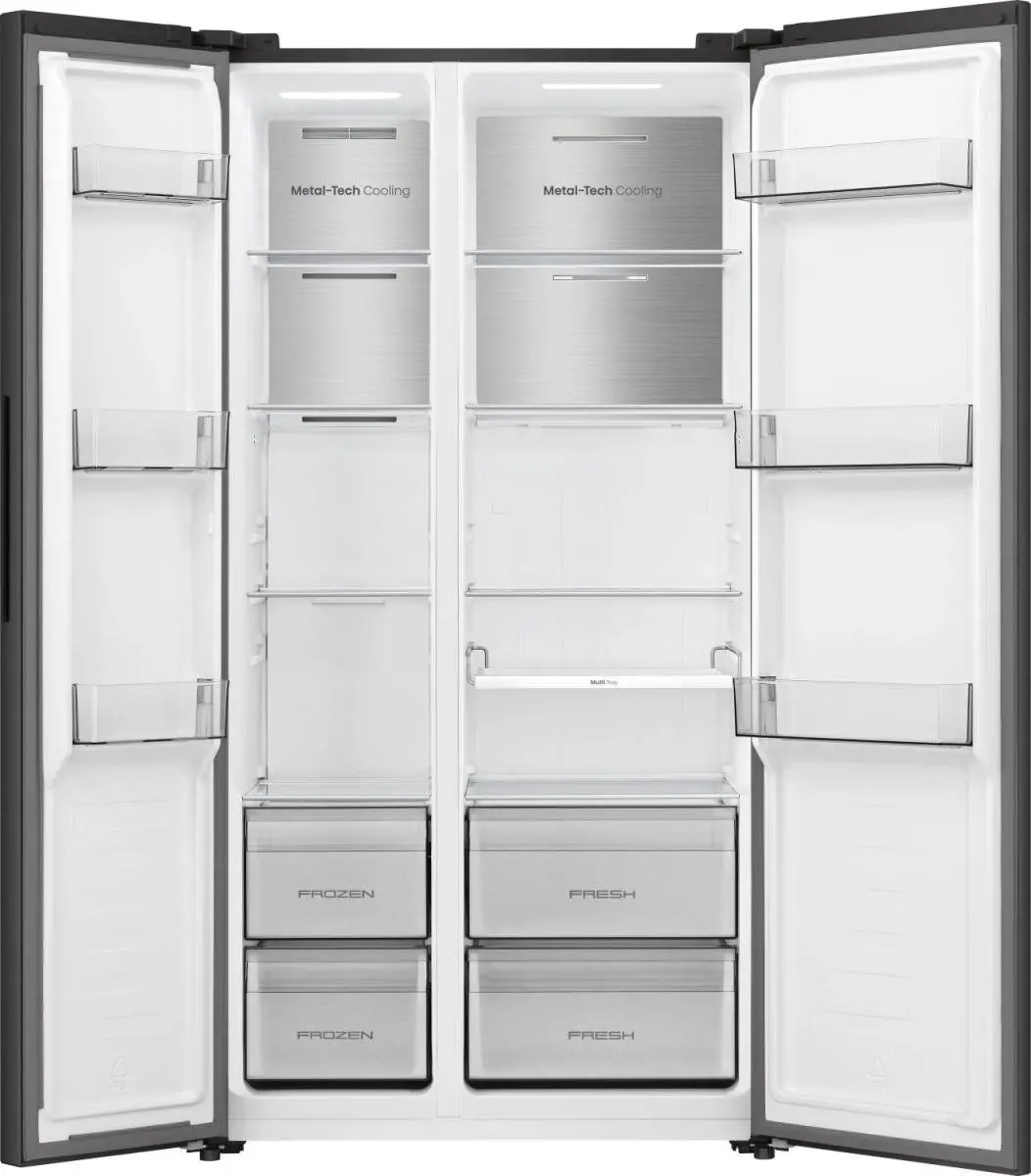 Hisense RS3P538NAFE Side-by-Side Koelkast 527L - Zwart/Inox