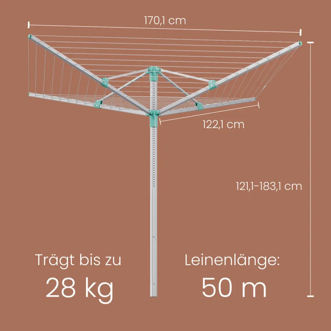 Songmics Waslijn Zwart - In hoogte verstelbaar