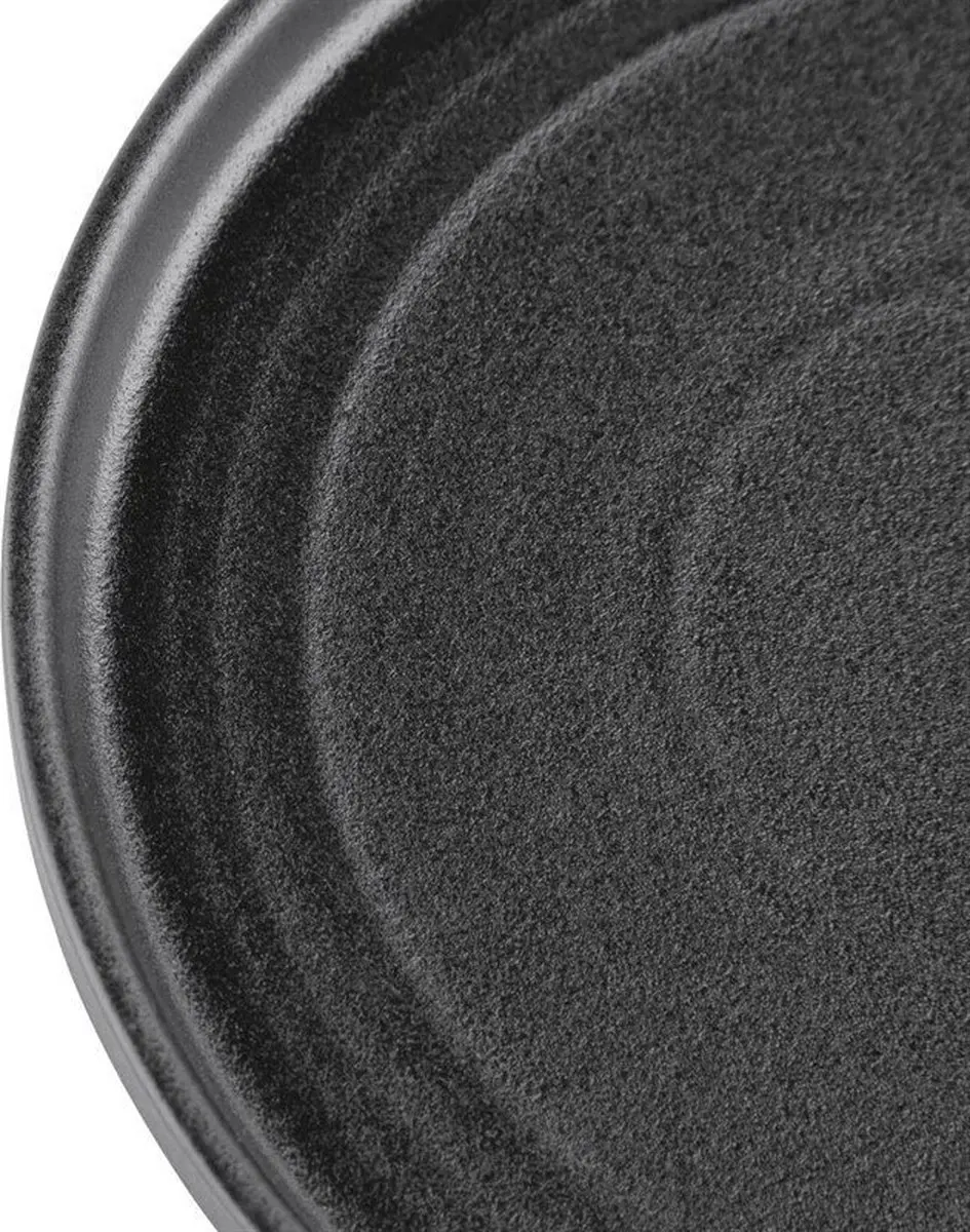 Olympia Cavolo Platte Ronde Bord 27cm - Zwart - 4 Stuks