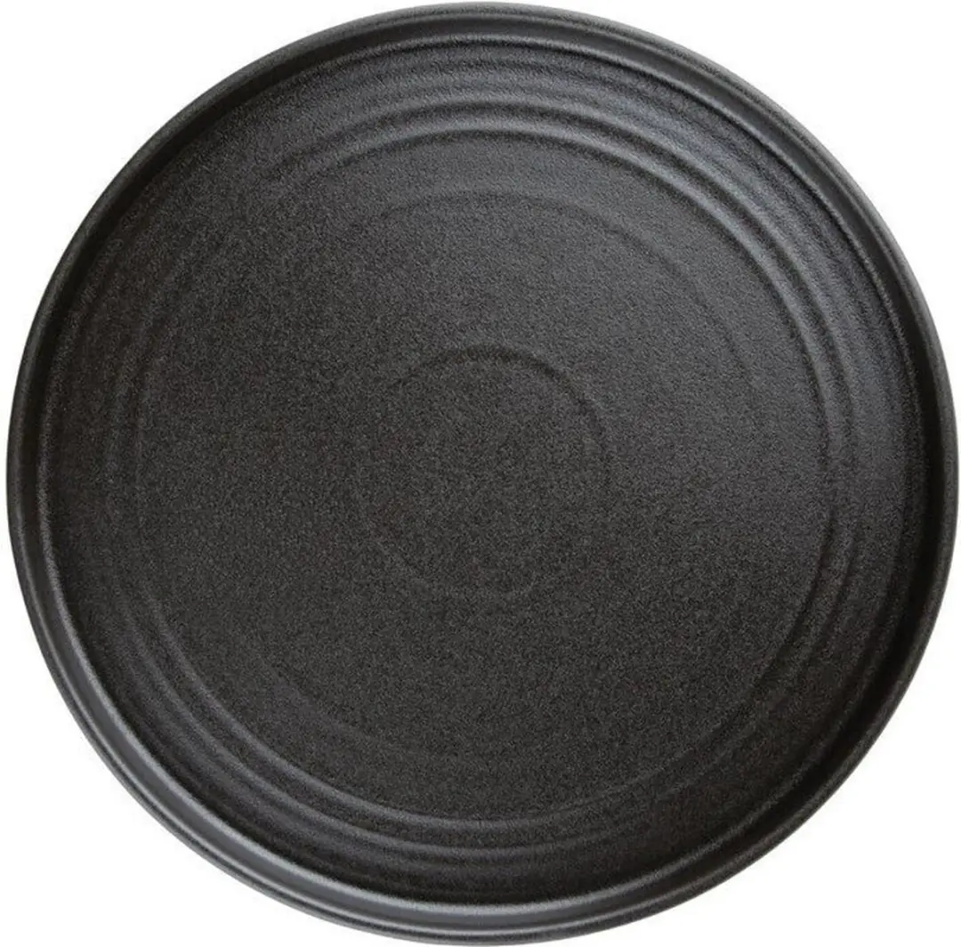 Olympia Cavolo Platte Ronde Bord 27cm - Zwart - 4 Stuks