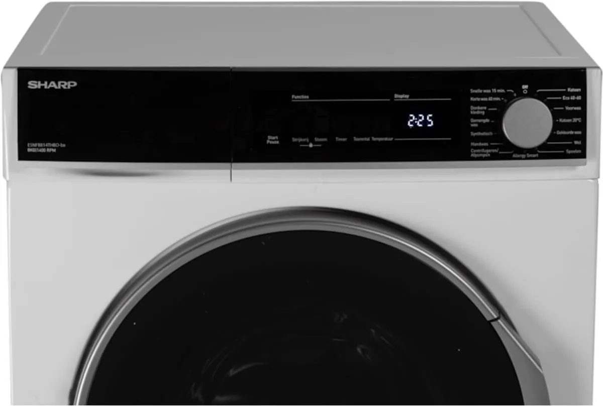 Sharp TH-BO ES-NFB814THBO-BX Wasmachine 8kg - 1400 TPM - Wit