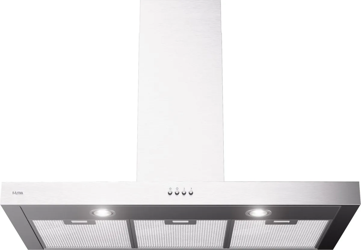 Etna AB290RVS Blokmodel Schouwkap 90cm - RVS - 620 m³/u