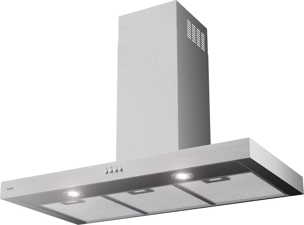 Etna AB290RVS Blokmodel Schouwkap 90cm - RVS - 620 m³/u