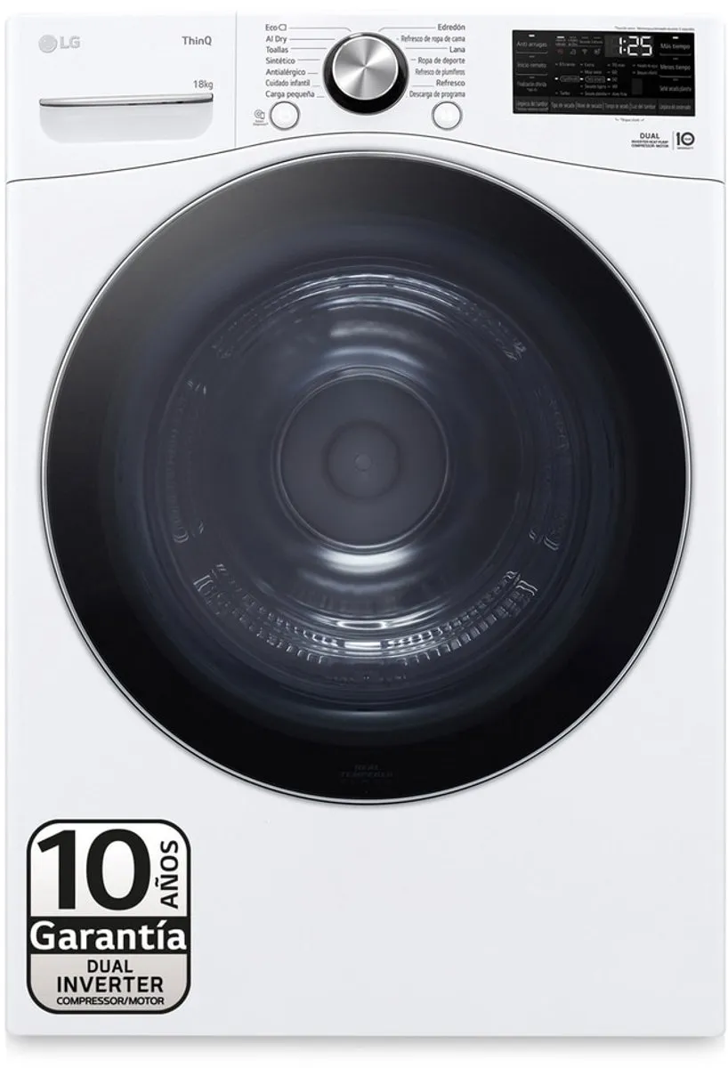 LG RH18U8AVCW Warmtepompdroger 18kg - Wit