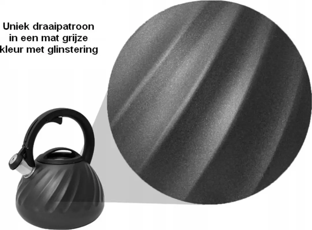 Meyerhoff Fluitketel RVS Mat Grijs 2.7L - Inductie - afbeelding 2 van 2