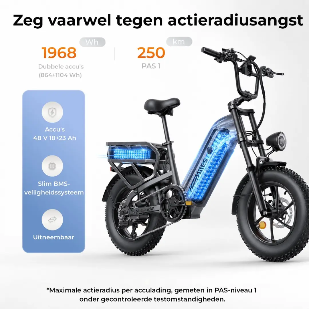 HillMiles MileLink 1 Elektrische Fiets 250W - Groen