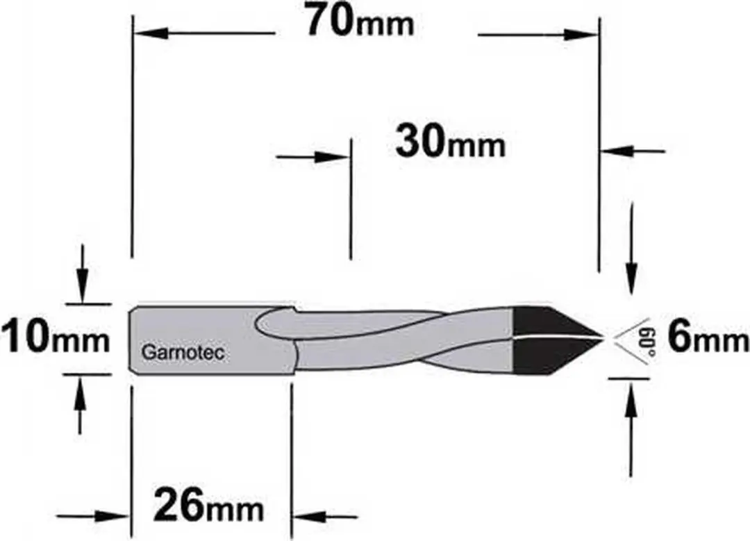 CMT Spitse Drevelboor Links 6mm - CMT-314.060.12