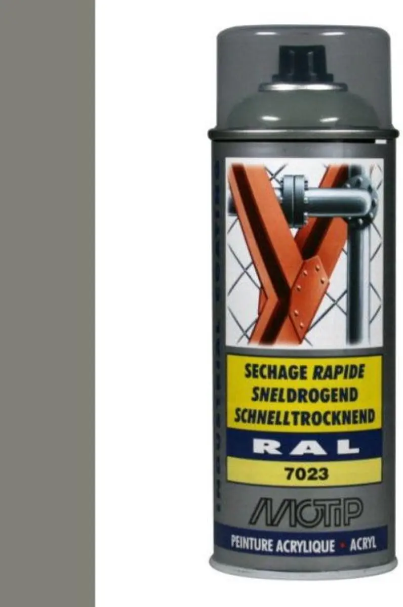 Motip Acryllak Hoogglans RAL 7023 Betongrijs 400ml