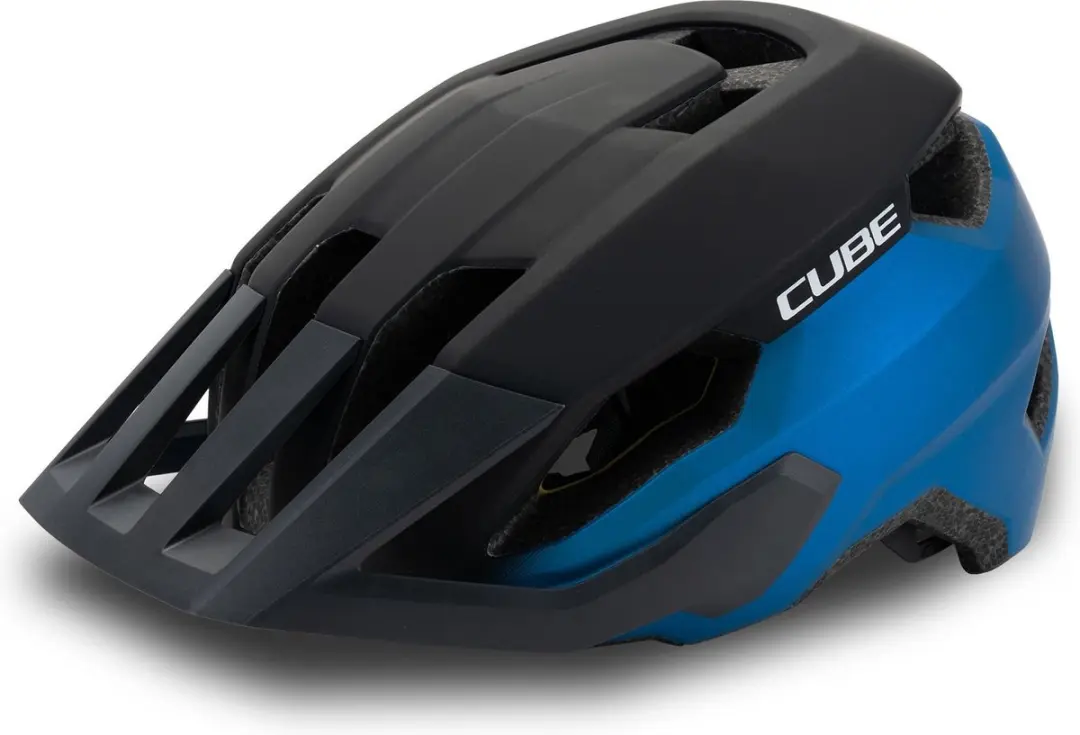Cube Stray Fietshelm - 46-51cm - 13 Ventilatiegaten - Blauw/grijs