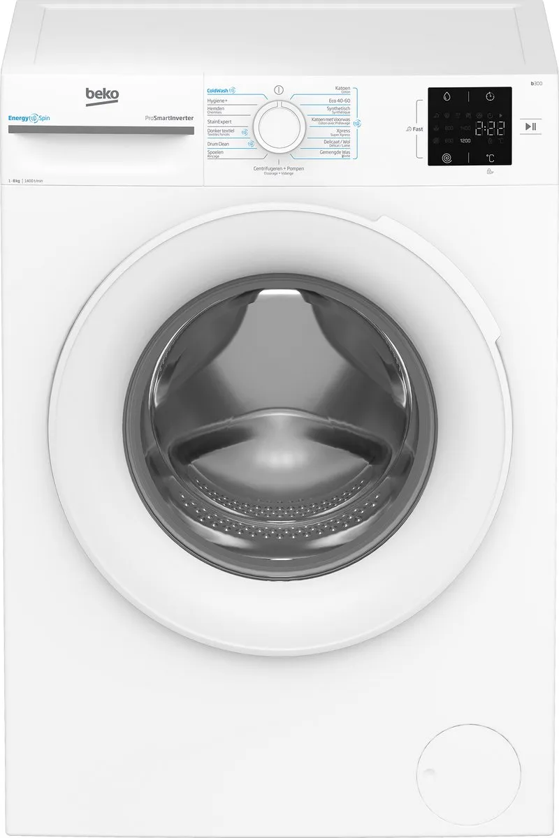 Beko EnergySpin BM3WFU38412CW Wasmachine 8 kg