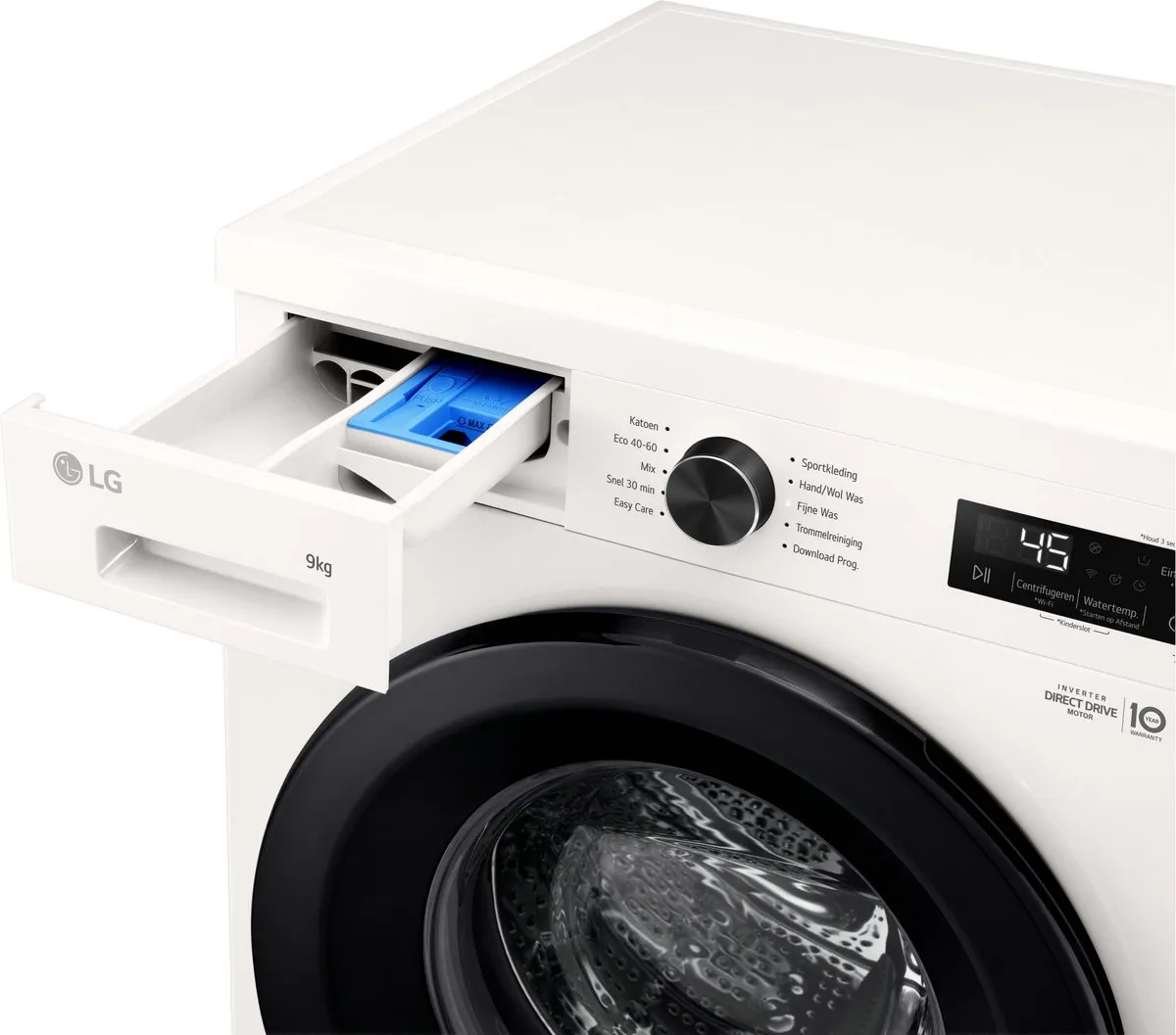 LG F4X1009NWK Wasmachine 9kg - Direct Drive - Wit