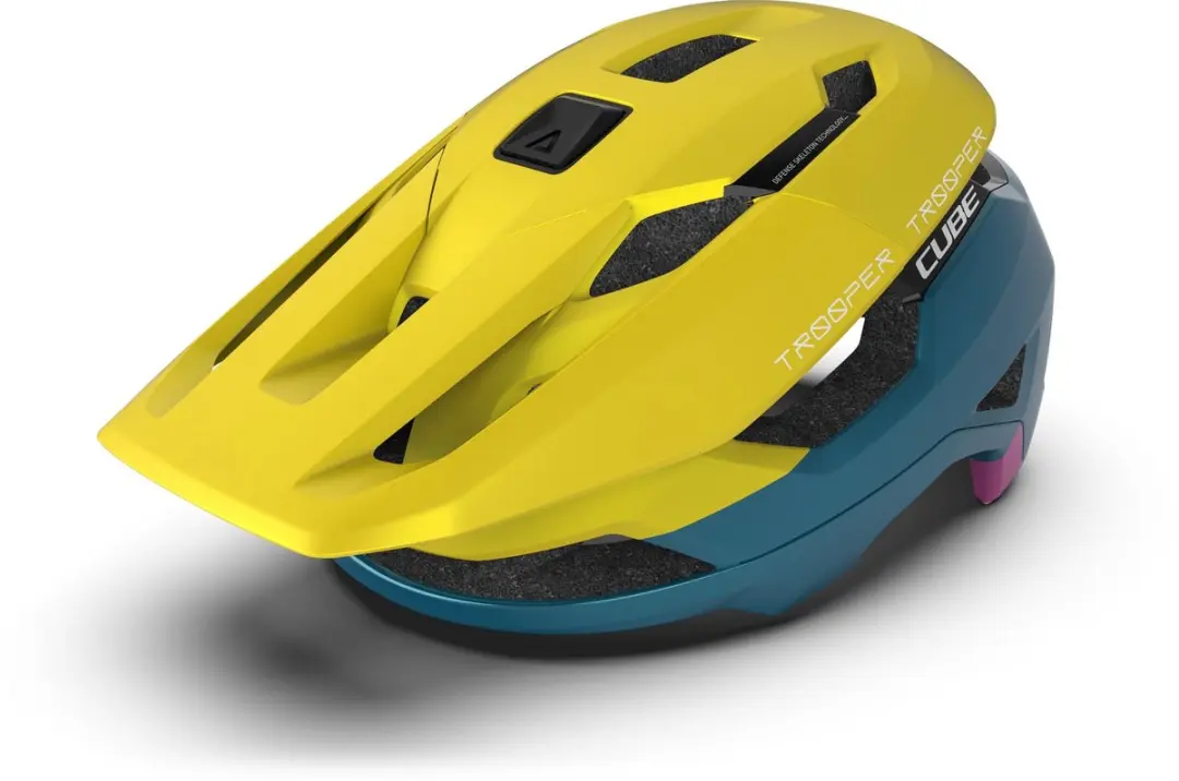 Cube Troopers Fietshelm - 52-56cm - Geel/Blauw/Rood
