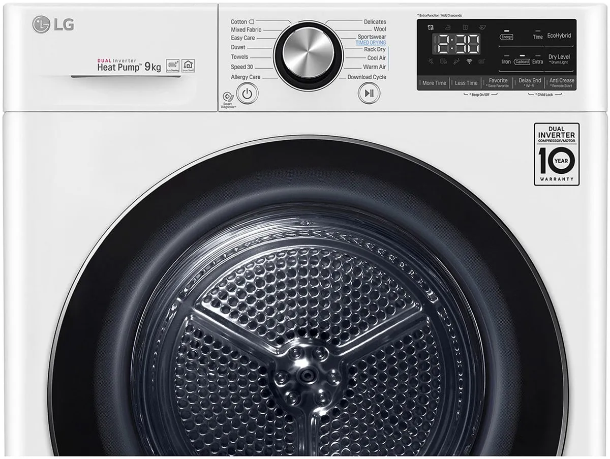 LG RC90V9AV3Q Warmtepompdroger 9 kg - Wit