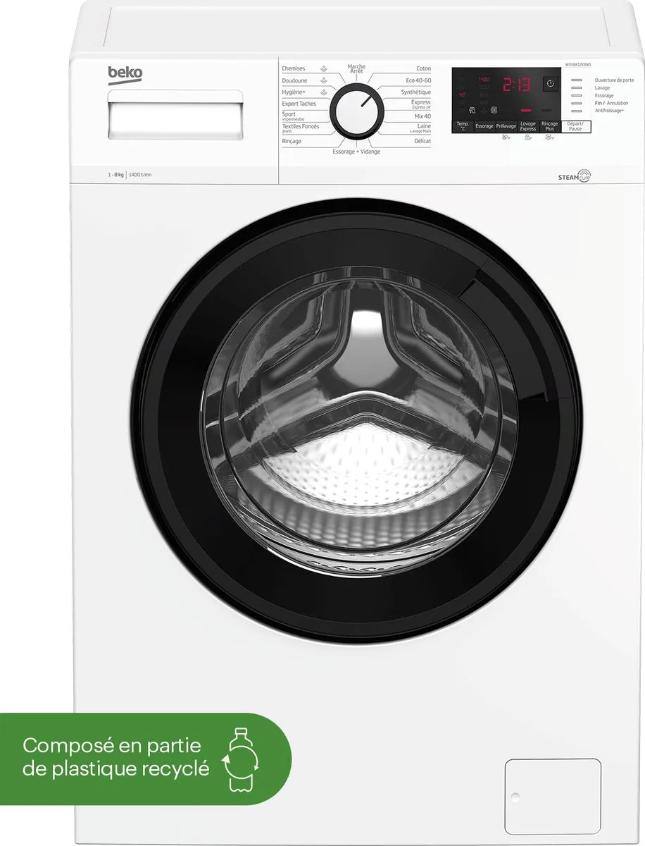 Beko b100 WUV8412XBWS Wasmachine 8 kg 1400 RPM