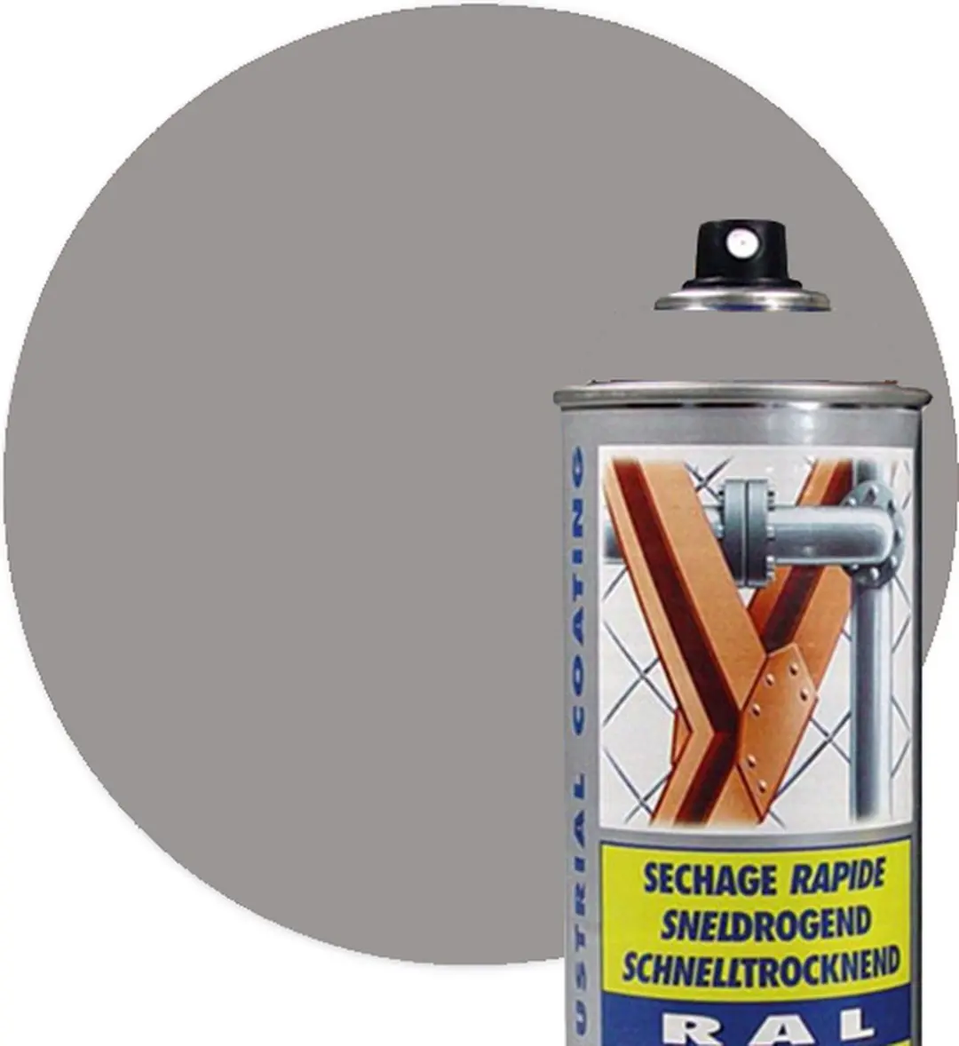 Motip Acryllak Hoogglans RAL 7036 400ml - Platinagrijs