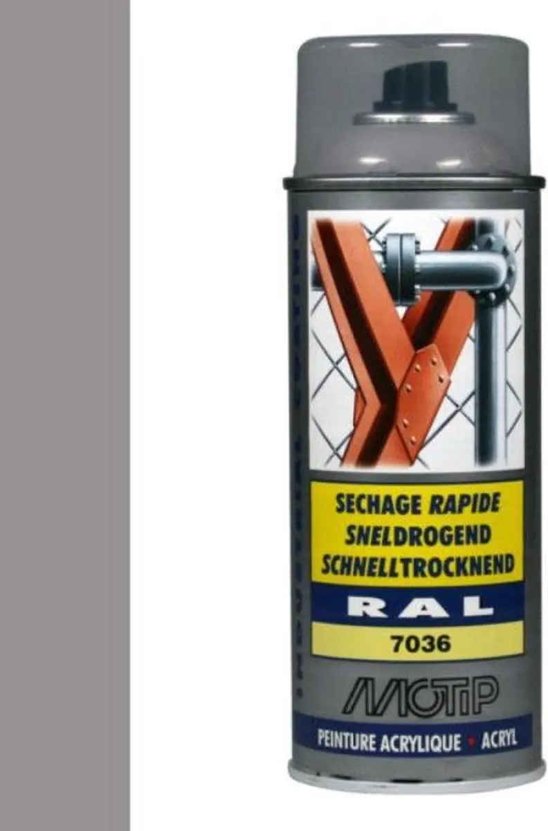 Motip Acryllak Hoogglans RAL 7036 400ml
