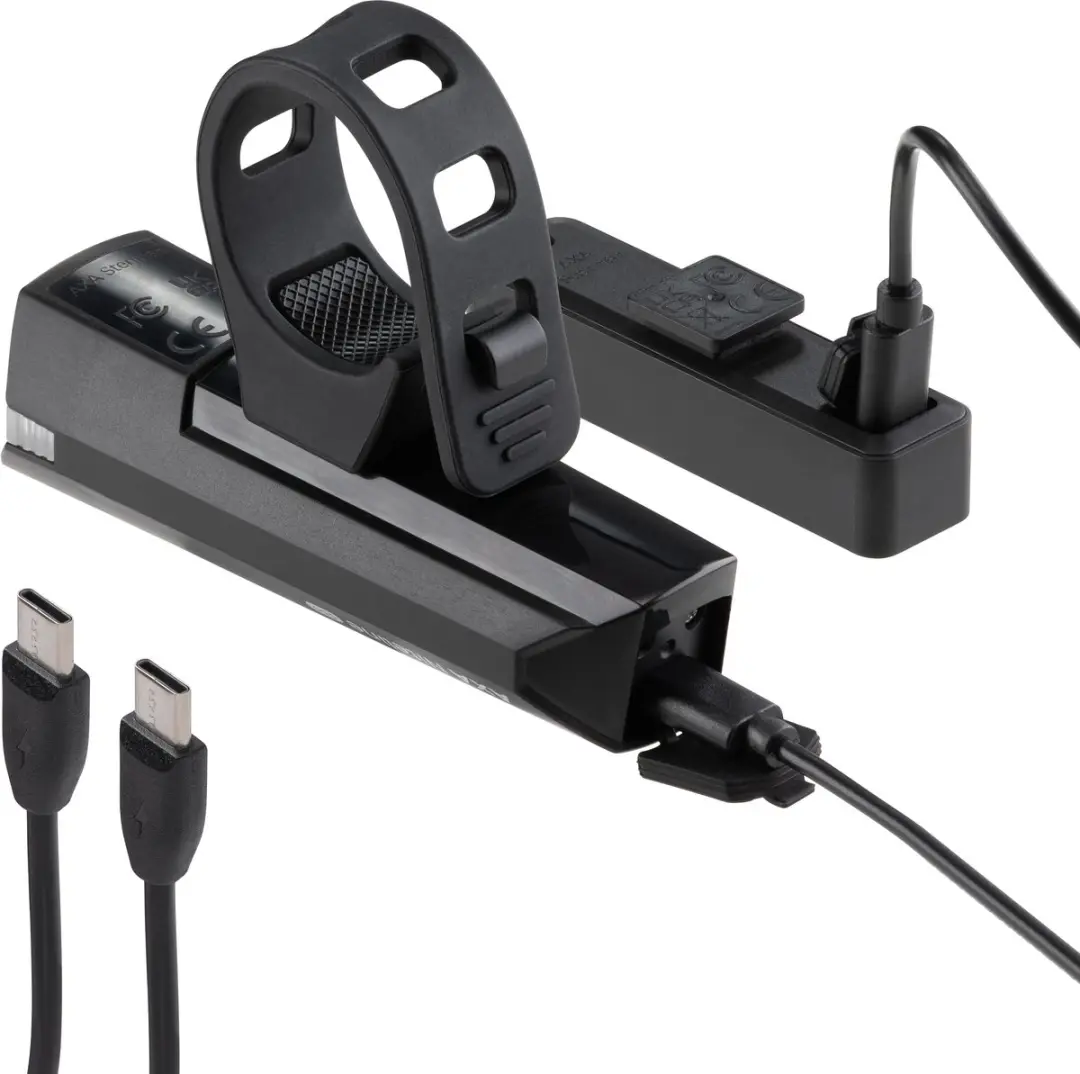 Axa Niteline 550 Fietsverlichting Set - USB-C - Zwart