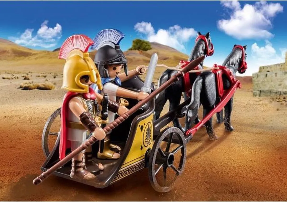 Playmobil History Achilles en Patroclus Strijdwagen 70469