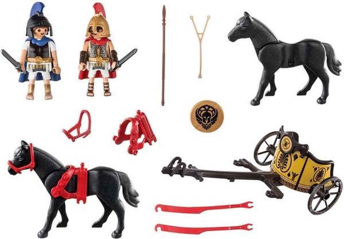 Playmobil History : Achilles en Patroclus met strijdwagen (70469)