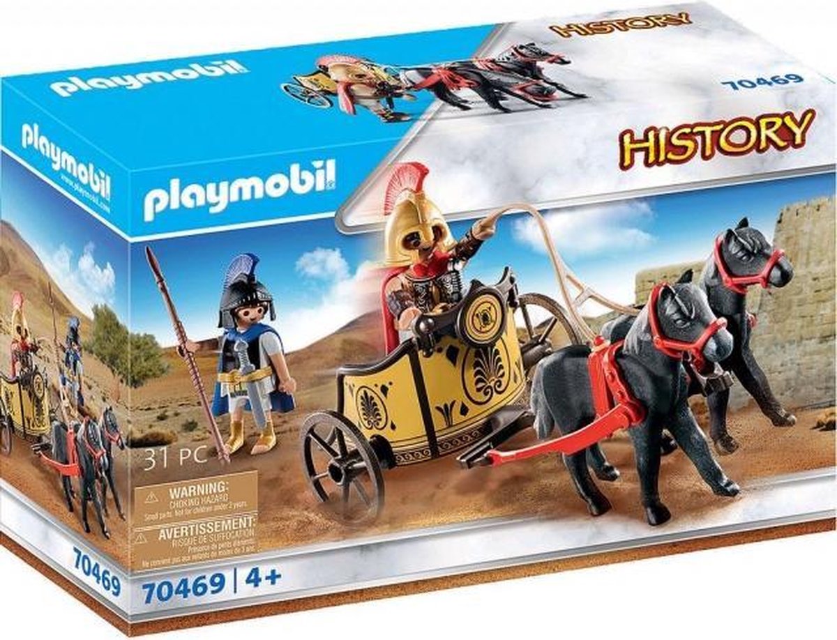 Playmobil History : Achilles en Patroclus met strijdwagen (70469)