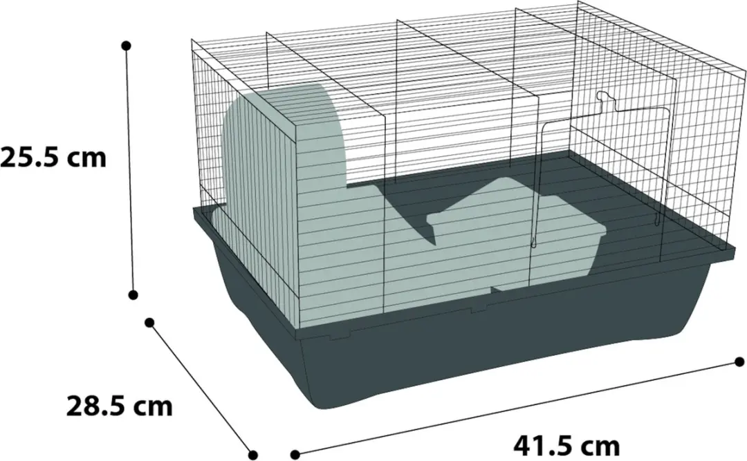 Flamingo Enzo 1 Hamsterkooi - 41,5x28,5x25,5cm Rood - afbeelding 5 van 6