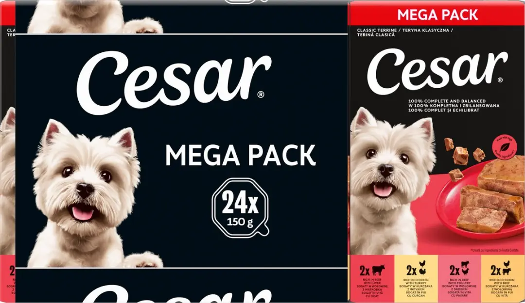 César Hondenvoer Classic Mix Paté 24x150g
